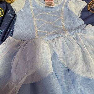 Disney Princess Light Blue Knit Top with Silver Accents